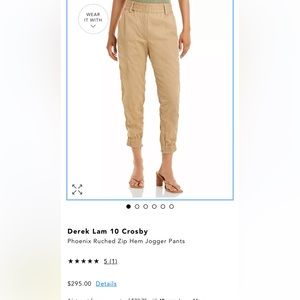 NWT - Derek Lam 10 Crosby Phoenix Joggers in Champagne - Size 12